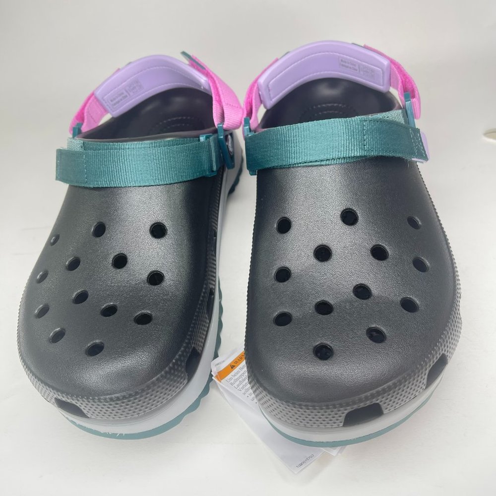 Crocs Mens Classic Hiker Clog Black Pink Green Hiking Shoes Sz 12 206772-988 - Picture 5 of 7